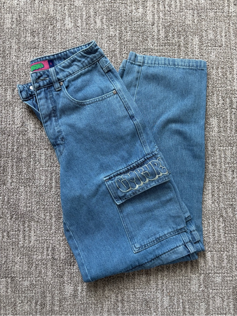 Empyre Blue Denim Cargo Jeans